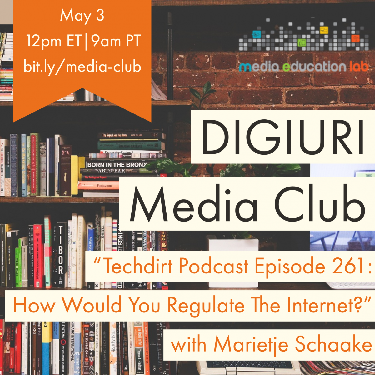 May 3 Media Club promo graphic
