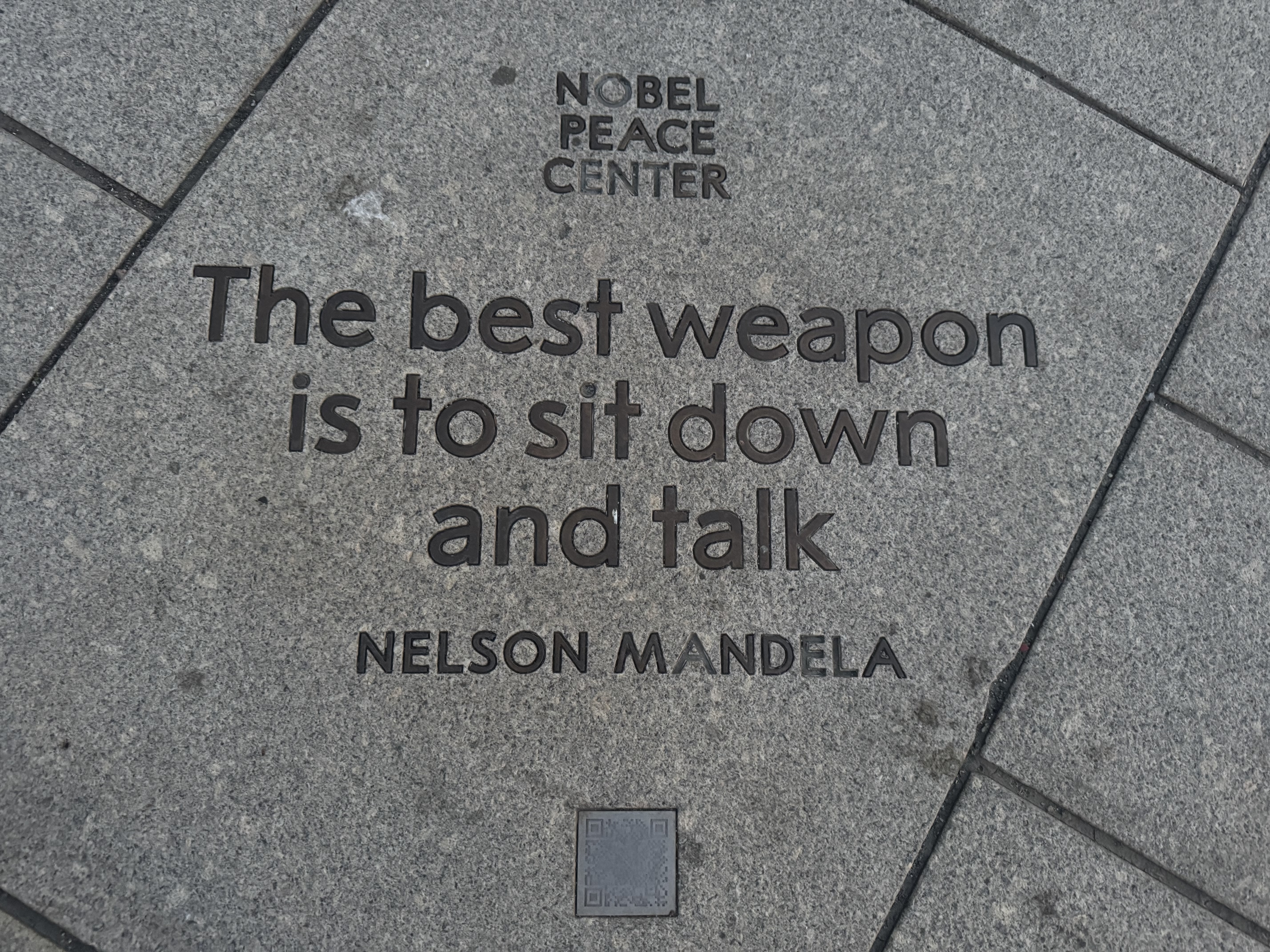 Nelson Mandela Qoute: The best weapon is to sit down and talk