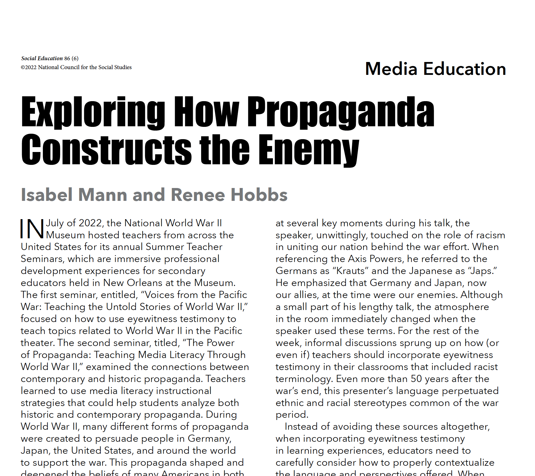 How Propaganda Constructs the Enemy