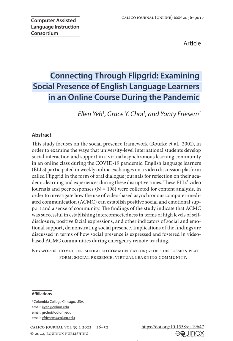 Connecting Through Flipgrid